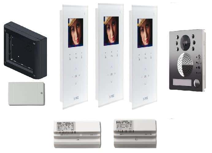 (image for) Videx 1 Way Kristallo Kit with 3 Videomonitors