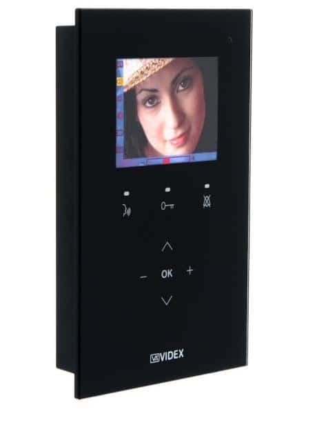 (image for) Videx Flush black Kristallo video monitor