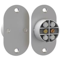 (image for) Cqr Metal Plate Flush Contact Grade 1 Steel / White Non-Resistored