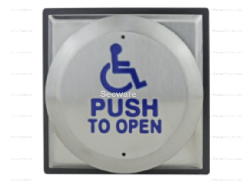 (image for) CDVI Large all-active wheelchair logo & PUSH TO OPEN exit button, surface mount