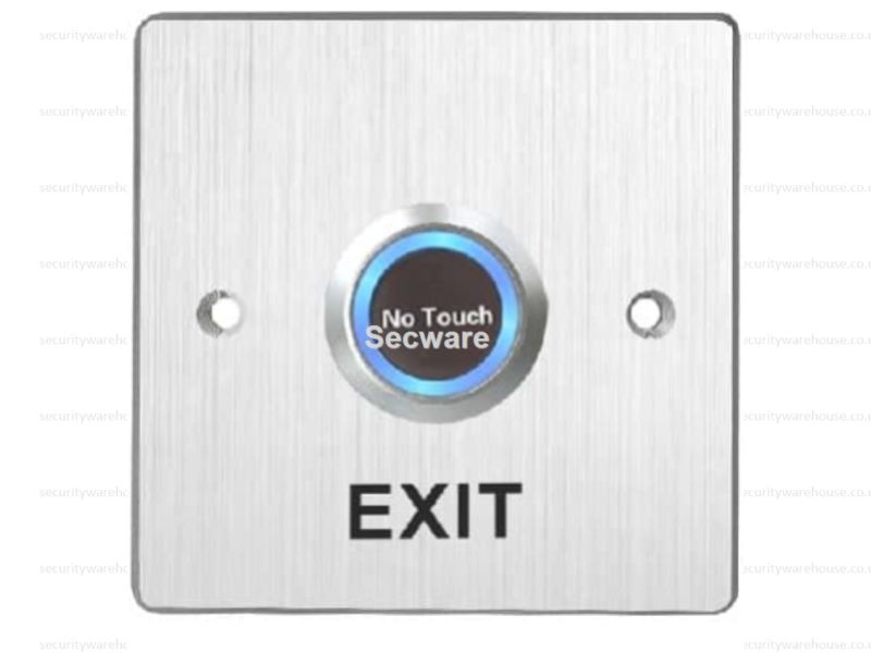 (image for) CQR Single Gang Aluminium Touchless Sensor Exit Button