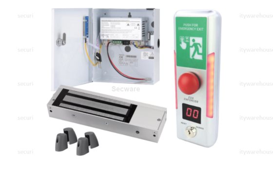 (image for) ICS Emergency Door System (Delayed Egress System) with 1 x Standard Maglock and 12V 5Amp Power Supply