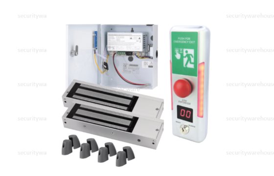 (image for) ICS Emergency Door System (Delayed Egress System) with 2 x Standard Maglock and 12V 5Amp Power Supply