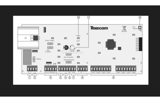 (image for) Texecom CFA-0009 Veritas 8 PCB