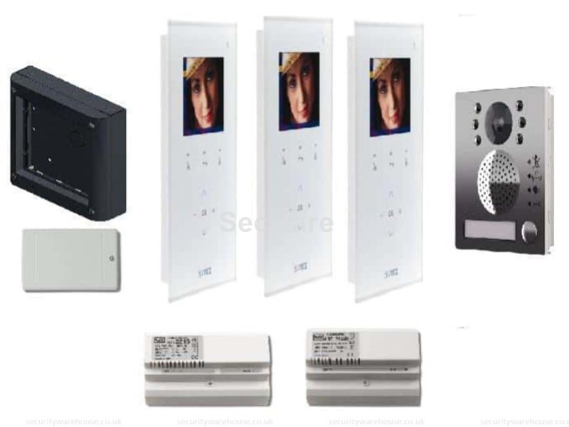 (image for) Videx 1 Way Kristallo Kit with 3 Videomonitors