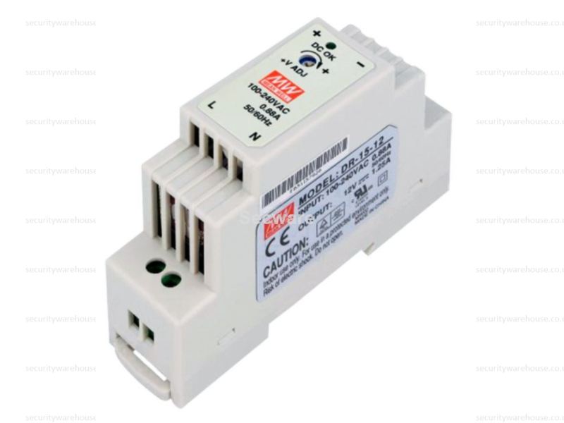 (image for) Videx Din Rail 1.25A 12VDC PSU Power Supply