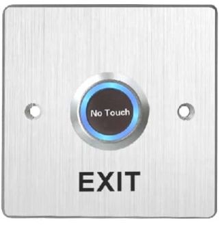(image for) CQR Single Gang Aluminium Touchless Sensor Exit Button