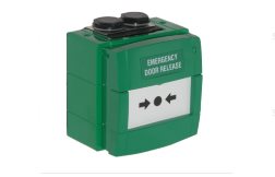 (image for) KAC WCP Green Weatherproof Emergency Break Glass Point Single Pole c/w Surface Box