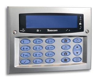 (image for) Texecom Premier Elite Flush Mounted Satin / Brushed Chrome LCD Keypad