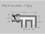 (image for) Secware BNC plug-jack-jack `F` shape adaptor